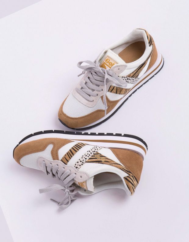 נעלי נשים - Gola - סניקרס DAYTONA SAFARI - לבן   חום