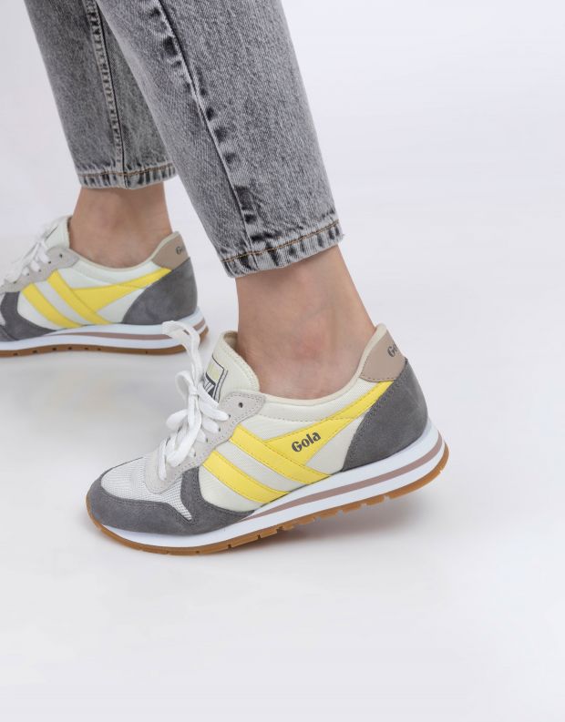 נעלי נשים - Gola - סניקרס DAYTONA - לבן   צהוב