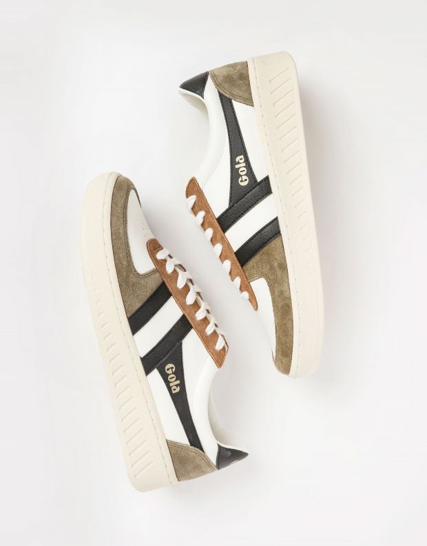 נעלי גברים - Gola - סניקרס GRANDSLAM QUADRANT - חאקי   לבן