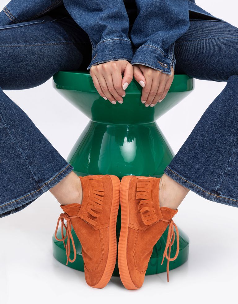 נעלי נשים - Aro - נעליים עם פרנזים NOELLE - כתום
