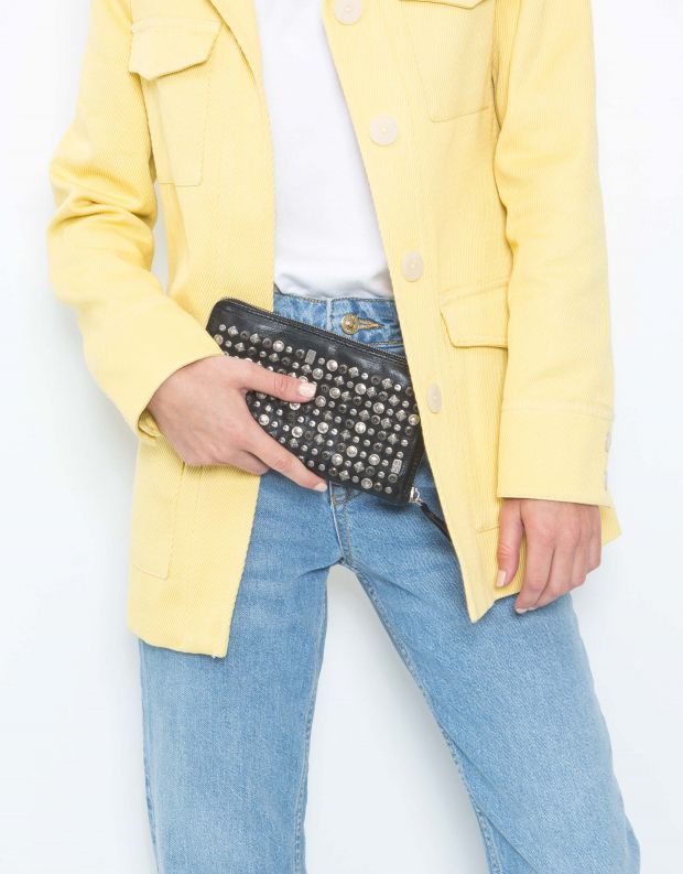 נעלי נשים - A.S. 98 - ארנק עור עם ניטים - שחור