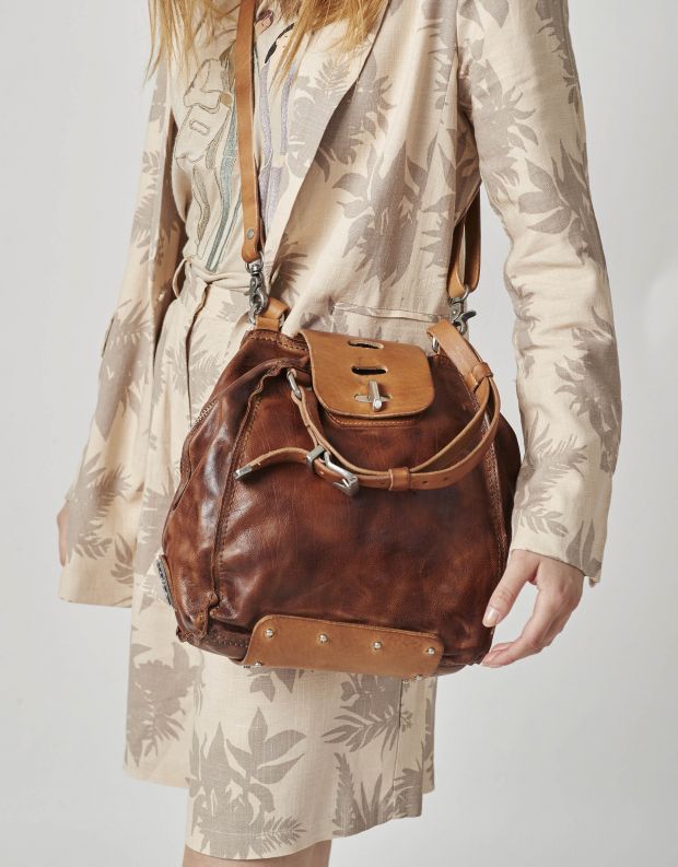 נעלי נשים - A.S. 98 - תיק יד מנעול ואבזמים - חום