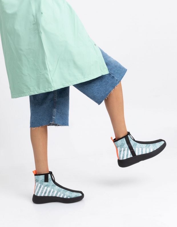 נעלי נשים - United Nude - מגפונים עם רוכסן BO CALLI - מנטה