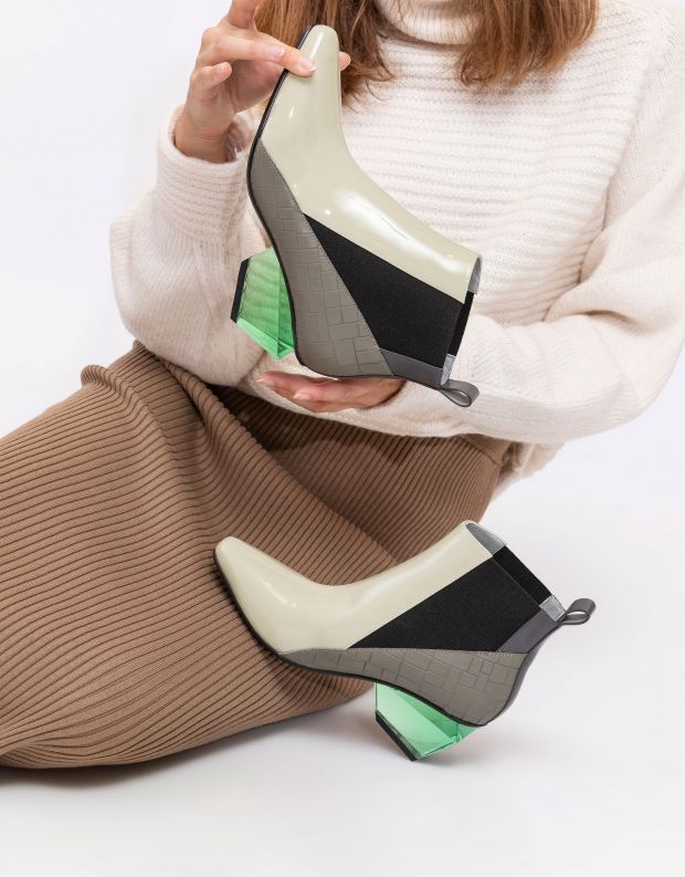 נעלי נשים - United Nude - מגפונים JACKY H - אפור