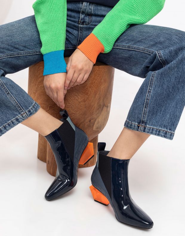 נעלי נשים - United Nude - מגפונים JACKY H - כחול