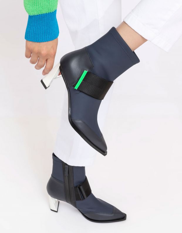 נעלי נשים - United Nude - מגפוני עקב ZINC RUN - כחול