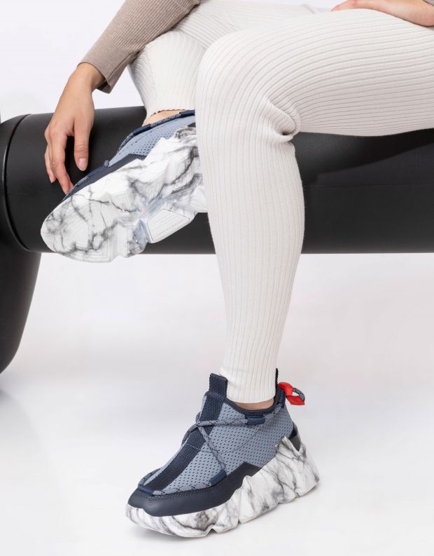 נעלי נשים - United Nude - סניקרס מחוררים SPACE KICK - כחול