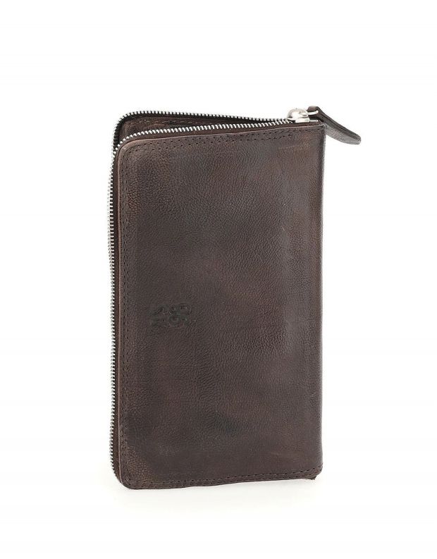 נעלי נשים - A.S. 98 - ארנק עור מלבני גדול - חום כהה