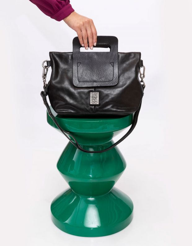 נעלי נשים - A.S. 98 - תיק קטן עם ידית מלבנית - שחור