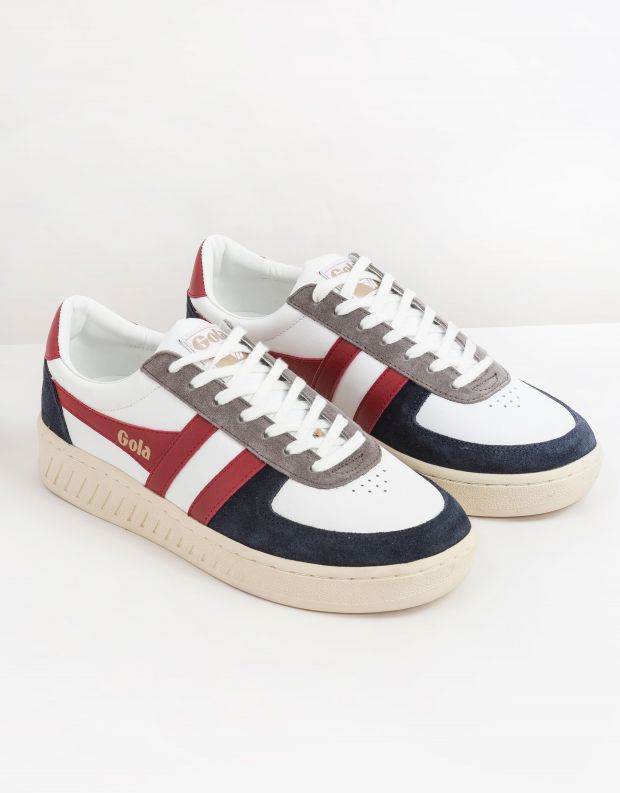 נעלי גברים - Gola - סניקרס GRANDSLAM QUADRANT - לבן   כחול