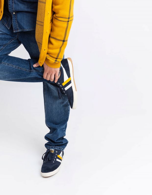 נעלי גברים - Gola - סניקרס BADMINTON - כחול   צהוב