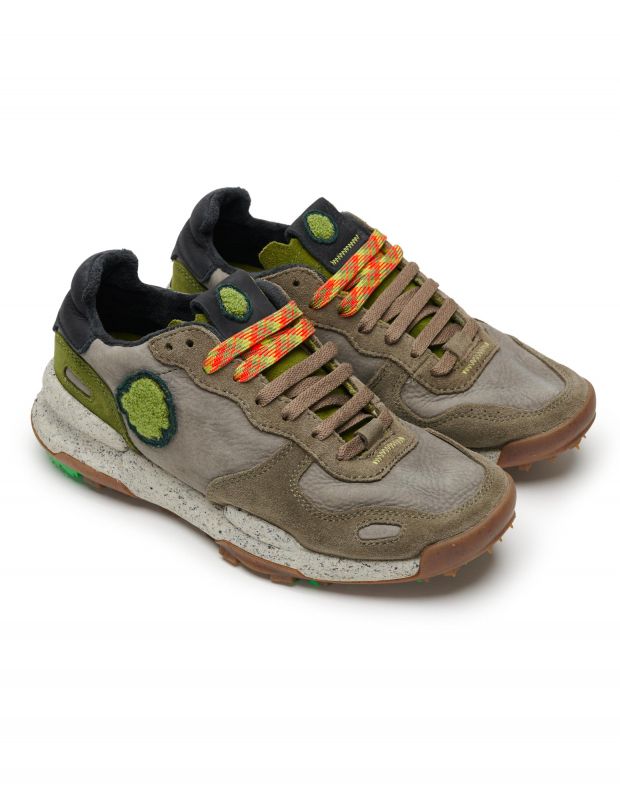 נעלי גברים - Satorisan - סניקרס עור CHACRONA - חאקי