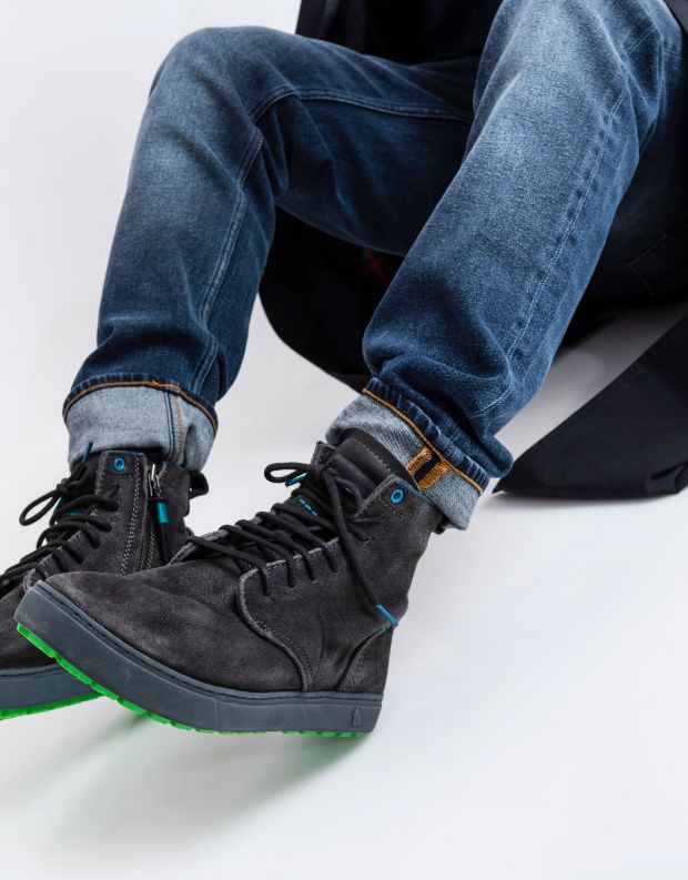 נעלי גברים - Satorisan - נעליים HIDA - אפור כהה