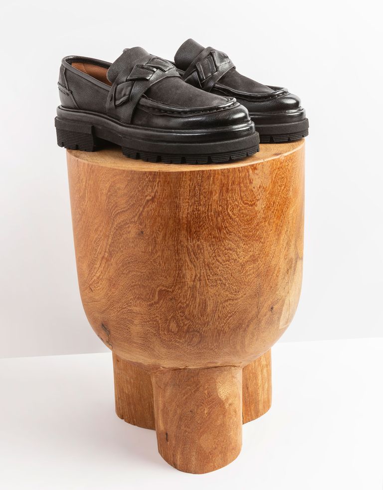 נעלי נשים - A.S. 98 - נעלי מוקסינים HEAVEN - שחור