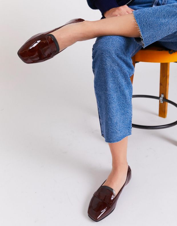 נעלי נשים - Yuko Imanishi - נעלי מוקסינים MUGI - חום