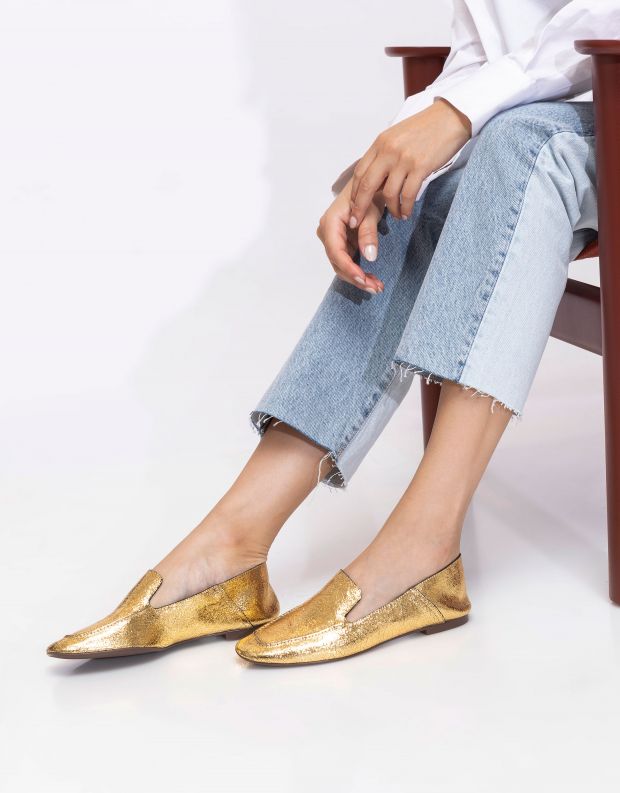נעלי נשים - Schutz - נעלי מוקסינים ADINA - זהב