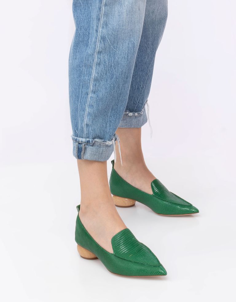 נעלי נשים - Jeffrey Campbell - נעלי סירה VIONA - ירוק