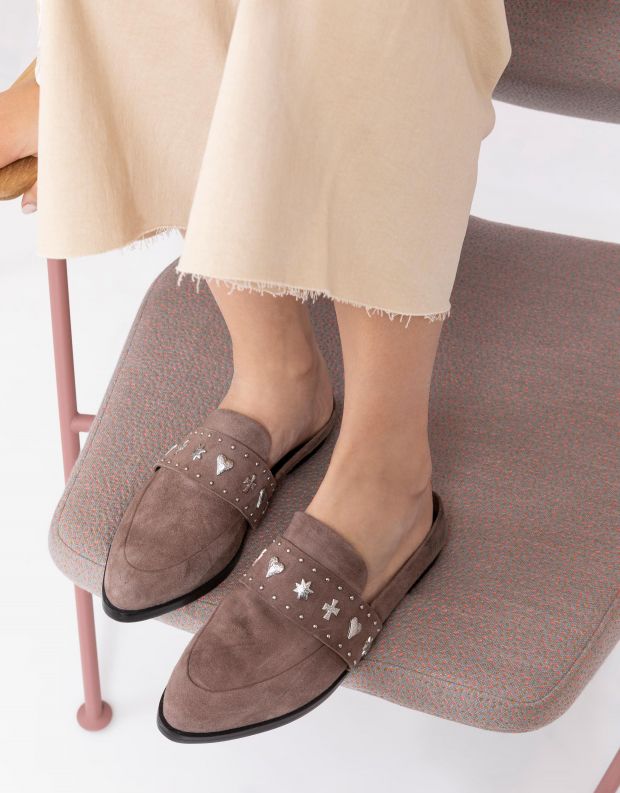נעלי נשים - SOL SANA - כפכפי זמש TUESDAY - חום