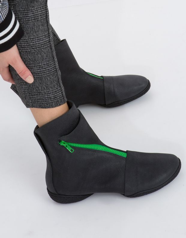 נעלי נשים - Trippen - מגפונים BERLIN CUP צבעוני - שחור ירוק