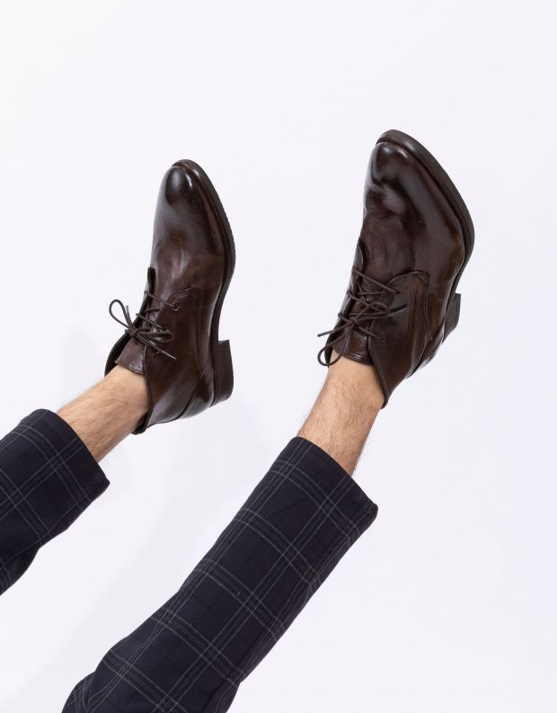 נעלי גברים - Hudson - נעלי עור IOMMI - חום