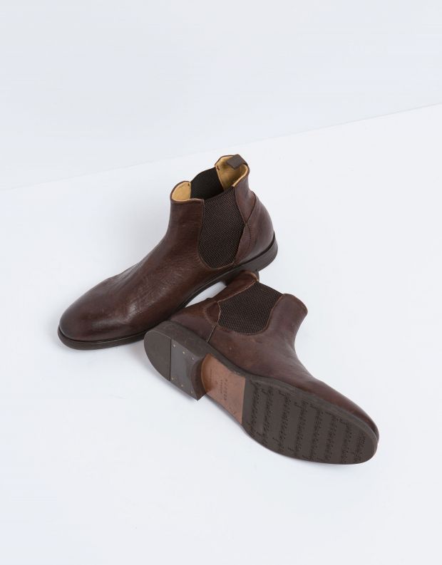נעלי גברים - Hudson - מגפי עור WATCHLEY - חום