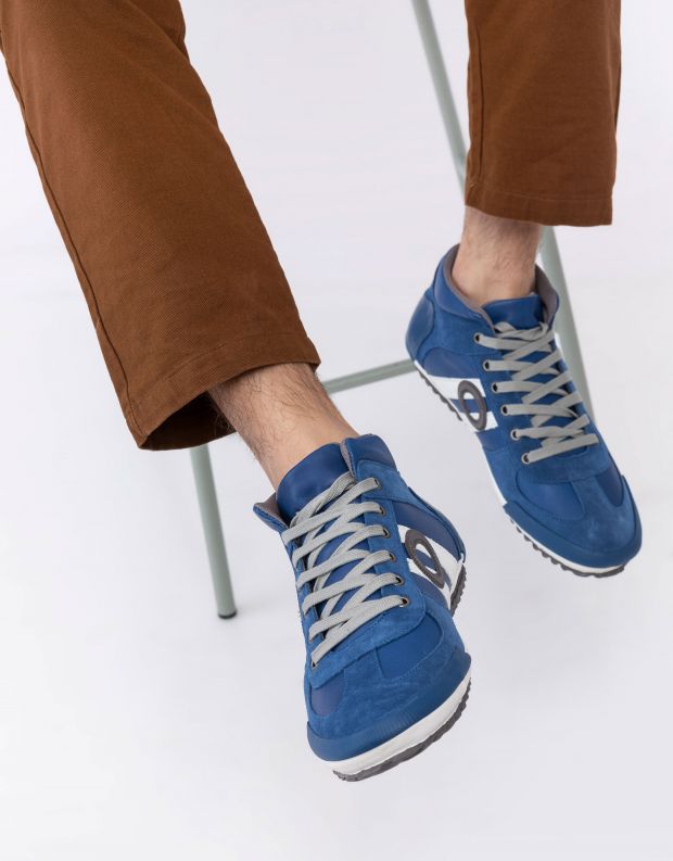 נעלי גברים - Aro - סניקרס גבוהות IDO - כחול   לבן