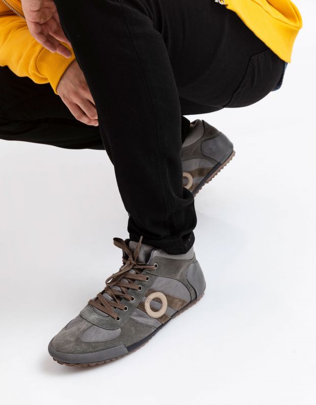 נעלי גברים - Aro - סניקרס גבוהות IDO - אפור בהיר