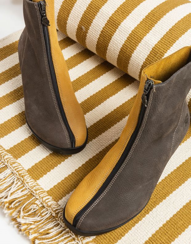 נעלי נשים - loints of Holland - מגפונים בשני צבעים OPERA - צהוב   אפור