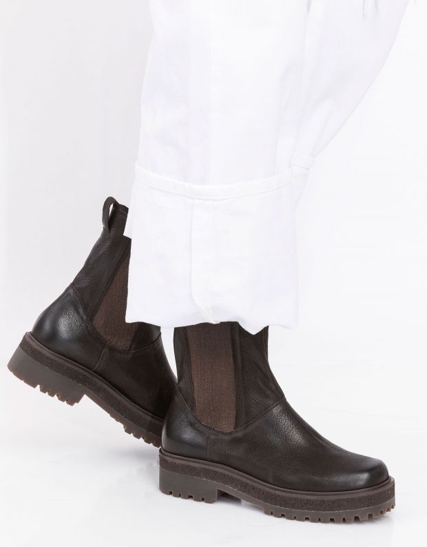 נעלי נשים - Vialis - מגפוני צ'לסי MAO - חום כהה