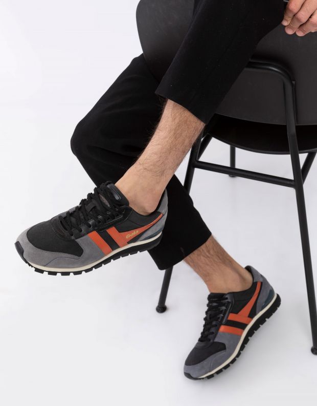נעלי גברים - Gola - סניקרס LOWLAND MILLERAIN - שחור כתום