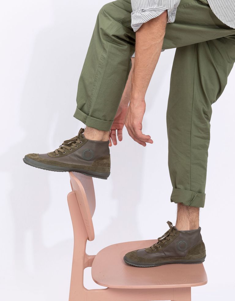 נעלי גברים - Aro - סניקרס עור WILLY - זית