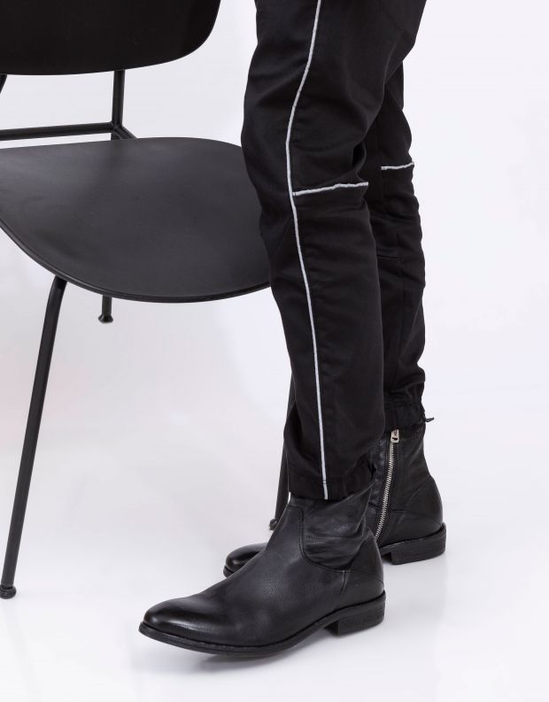 נעלי גברים - A.S. 98 - מגפי MASON עם רוכסן פנימי - שחור