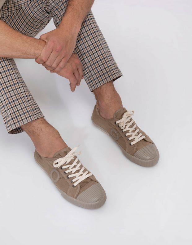 נעלי גברים - Aro - סניקרס בד CHARLIE - חום בהיר