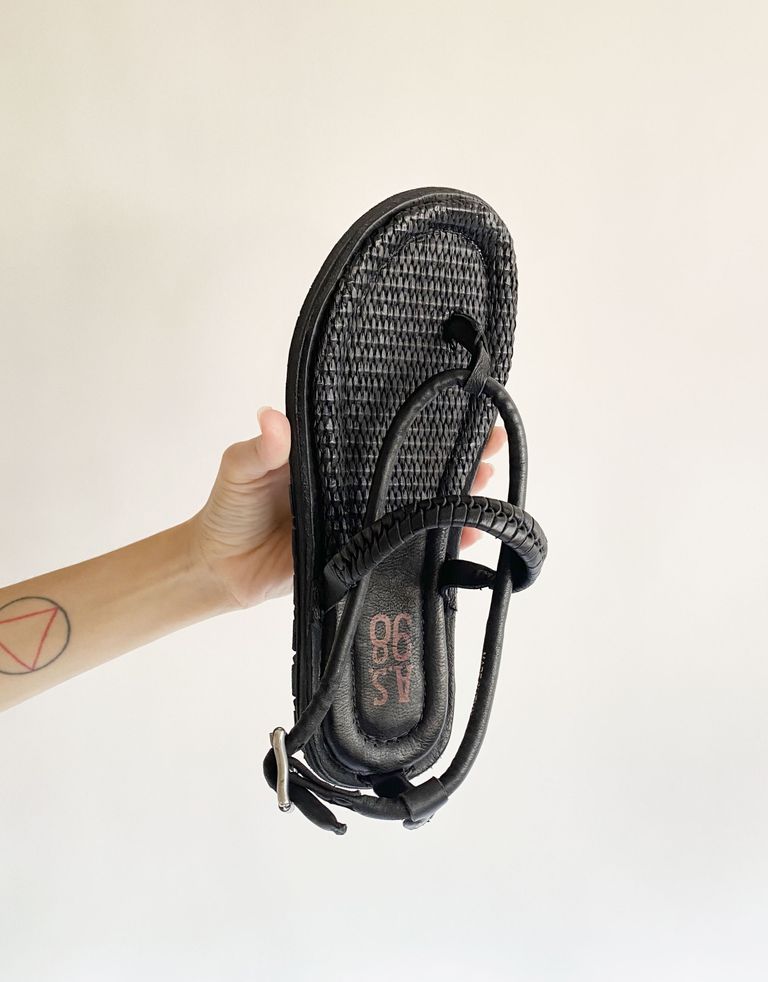 נעלי נשים - A.S. 98 - סנדלי אצבע שטוחים TOKIO - שחור