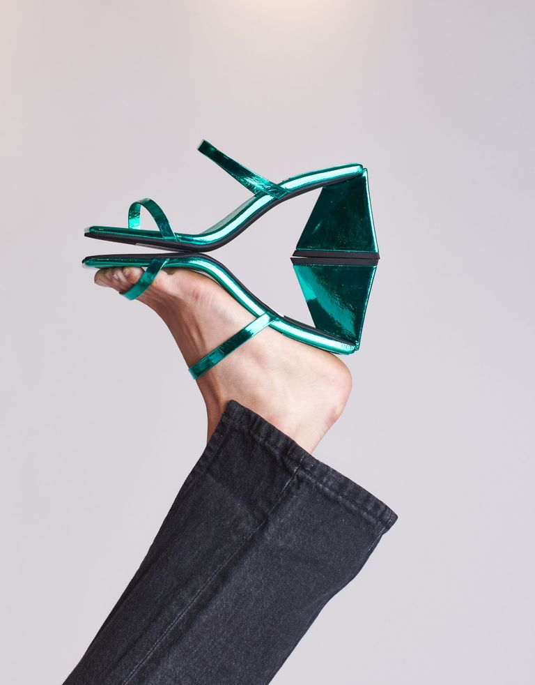 נעלי נשים - Jeffrey Campbell - כפכפי עקב TENDRESSE - ירוק