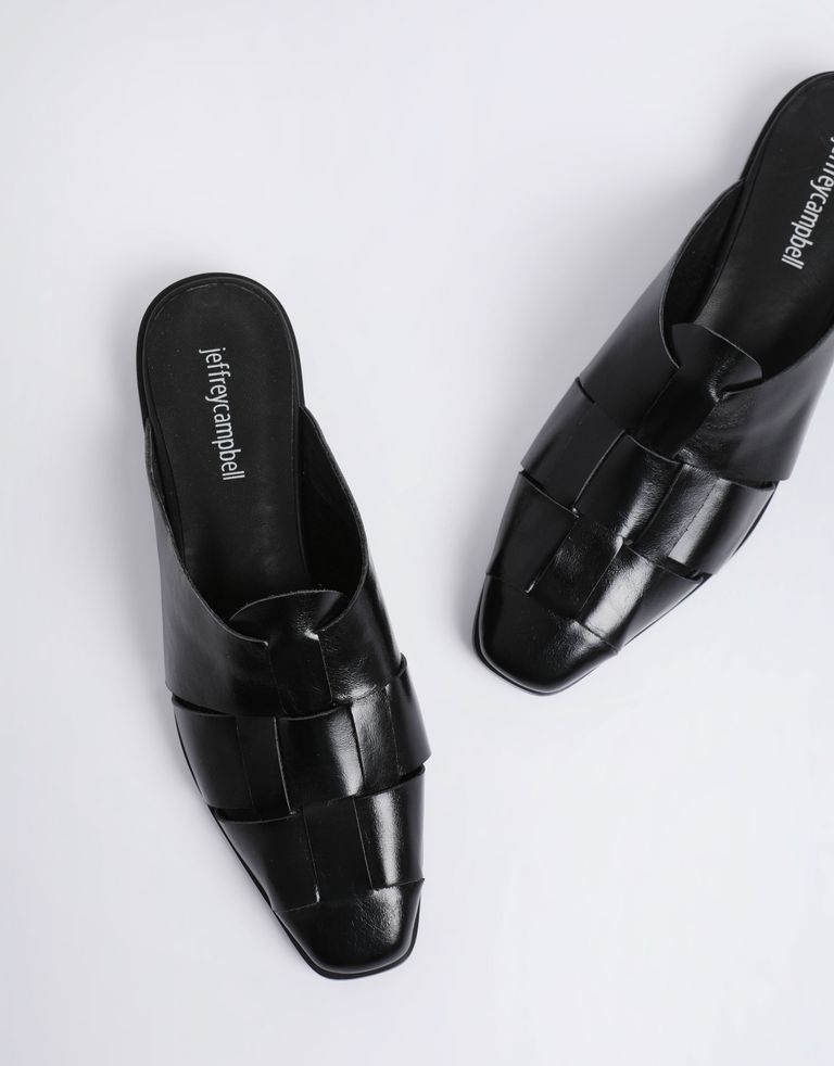 נעלי נשים - Jeffrey Campbell - כפכפי מיולז מעור  EASTIN - שחור3