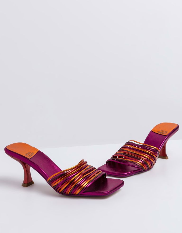 נעלי נשים - Jeffrey Campbell - כפכפי עקב מטאליים MR BIG2 - סגול
