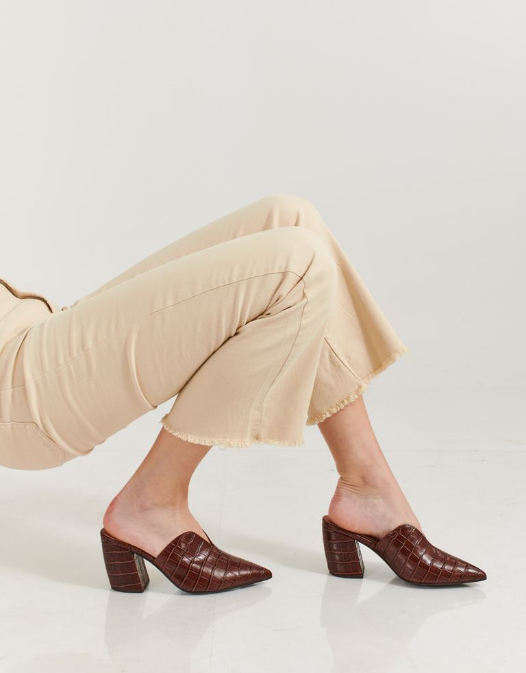 נעלי נשים - Jeffrey Campbell - כפכפי עקב COMPLETE CRO - חום