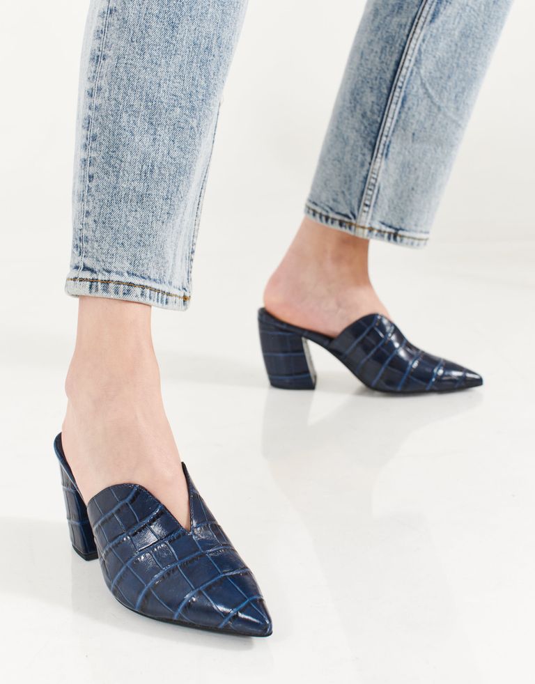 נעלי נשים - Jeffrey Campbell - כפכפי עקב COMPLETE CRO - כחול