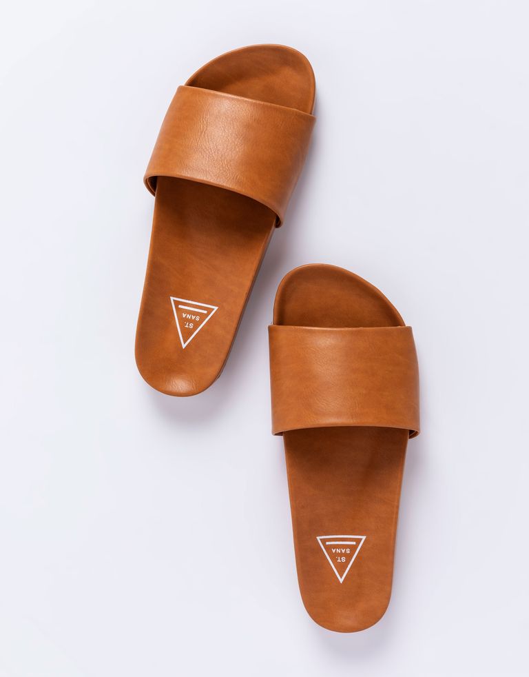 נעלי נשים - SOL SANA - כפכפים שטוחים FLO - טאן