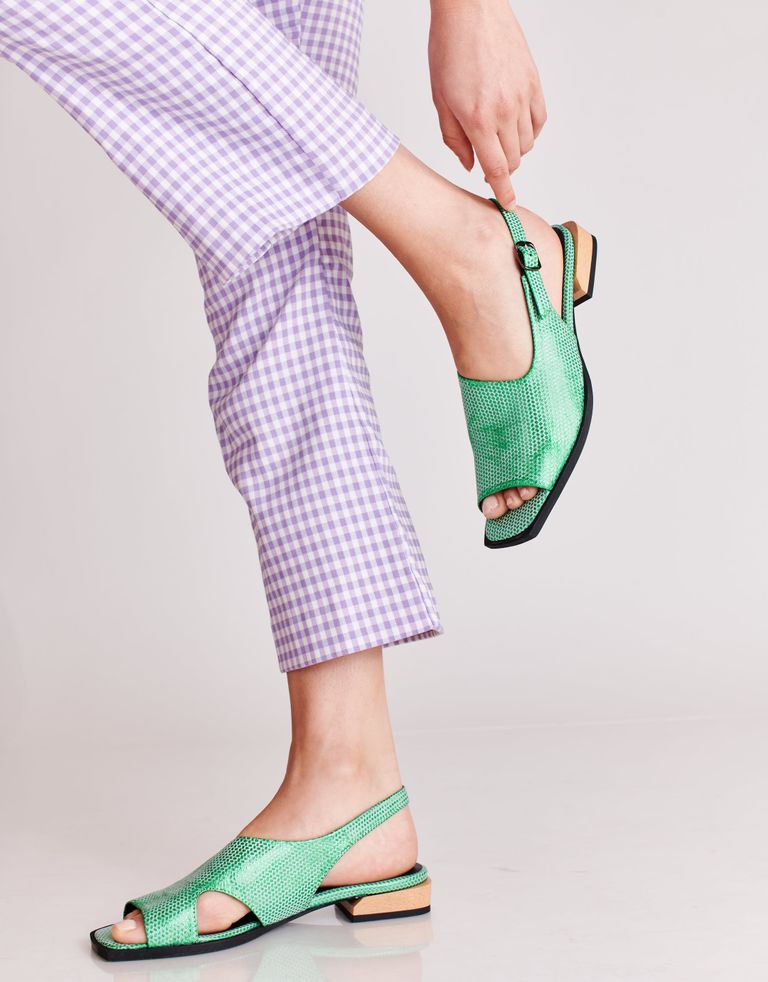 נעלי נשים - Yuko Imanishi - סנדלים שטוחים KANNA - ירוק