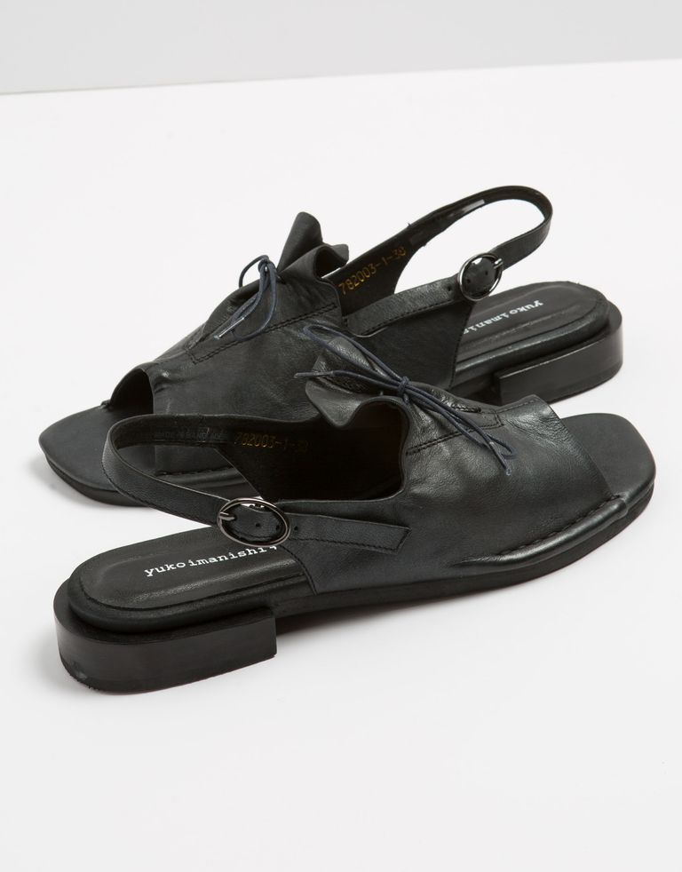 נעלי נשים - Yuko Imanishi - סנדלים שטוחים AOI - שחור1