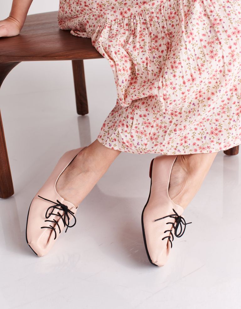 נעלי נשים - Yuko Imanishi - נעלי עור שטוחות KOTONE - ורוד