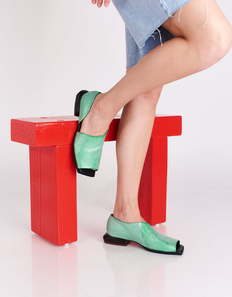 נעלי נשים - Yuko Imanishi - נעלי עור YUKI - ירוק