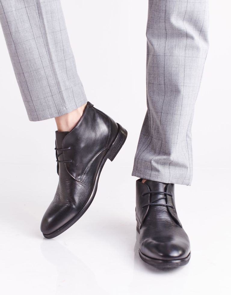 נעלי גברים - Hudson - נעלי עור CRUISE - שחור