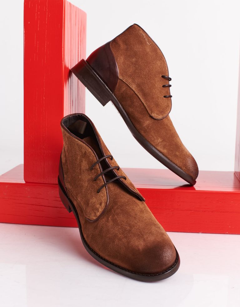נעלי גברים - Hudson - נעלי עור גבוהות MARLEY - קוניאק