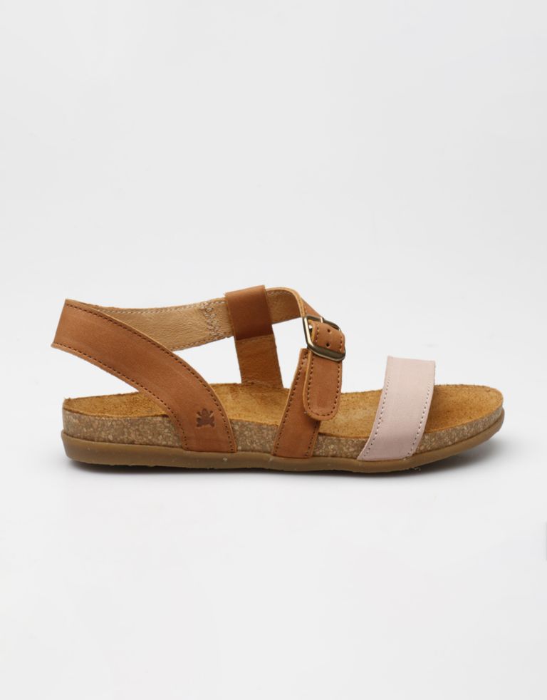 נעלי נשים - El Naturalista - סנדלי רצועות ZUMAIA - ורוד   חום