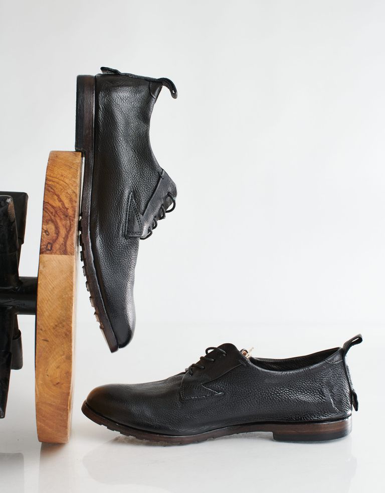 נעלי גברים - A.S. 98 - נעליים נמוכות מעור OBLADI - שחור