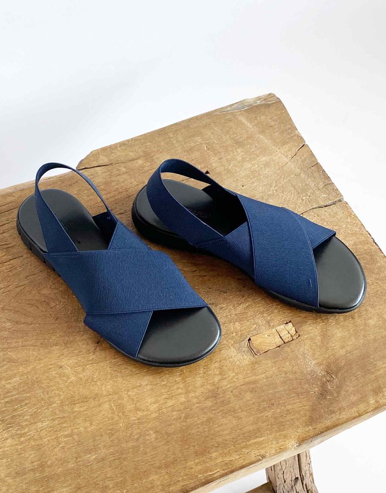 נעלי נשים - NR Rapisardi - סנדלי איקס LESLIE - כחול כהה
