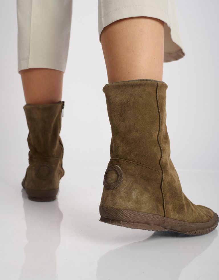 נעלי נשים - Aro - מגפיים מזמש WILLY - חום4